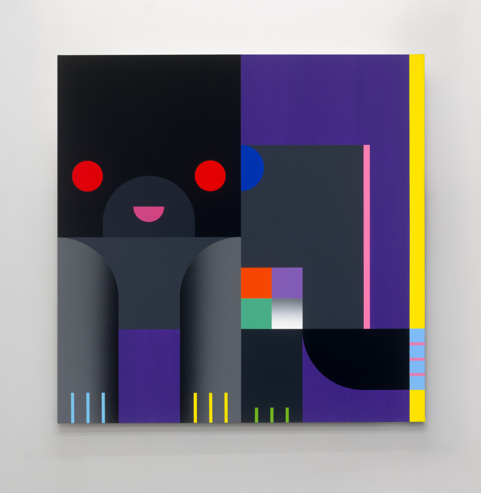 SCHWARZER GORILLA MIT ROTEN AUGEN