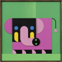 ELEFANT KIND (pink/grün)