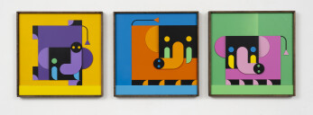ELEFANT MAMA (orange/blau)