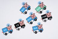 BULLENSCHWEIN AUFKLEBER SET